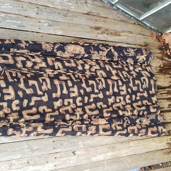 VINTAGE 80s Y2K CAROLE LITTLE Layered ART PRINTS FILMY MAXI DRESS S M Vtg Sz 10 - Picture 4 of 11